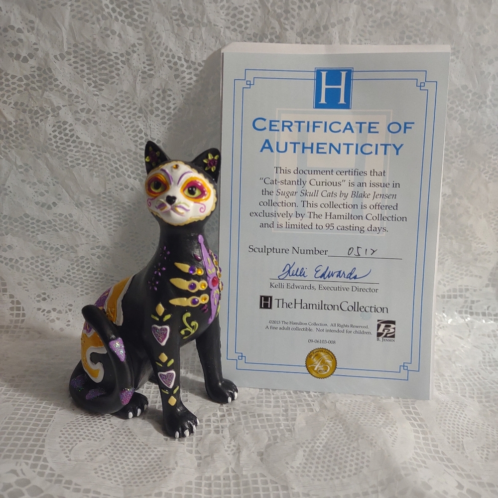 The Hamilton Collection Cat-stantly Curious figurine from Blake JensenCollection